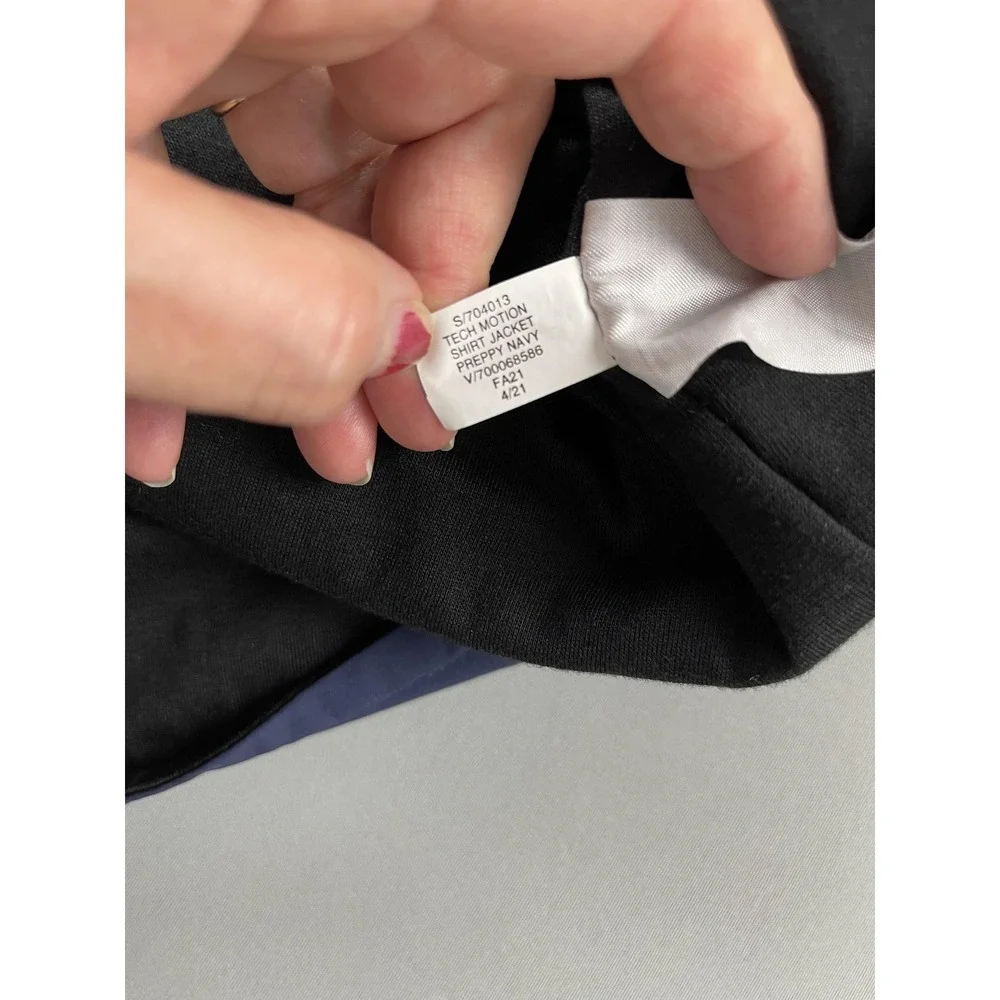 Banana Republic Shirt Jacket‎ Mens Medium Navy Blue Lightweight Coat Tech Motion
